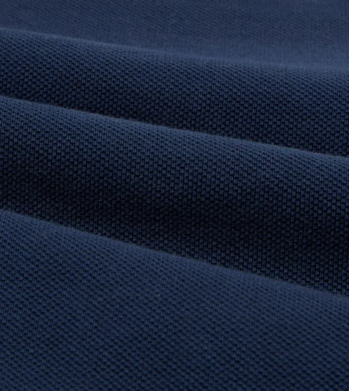Drake039s Navy Pique Cotton LongSleeve Polo Shirt 8211 Clothing