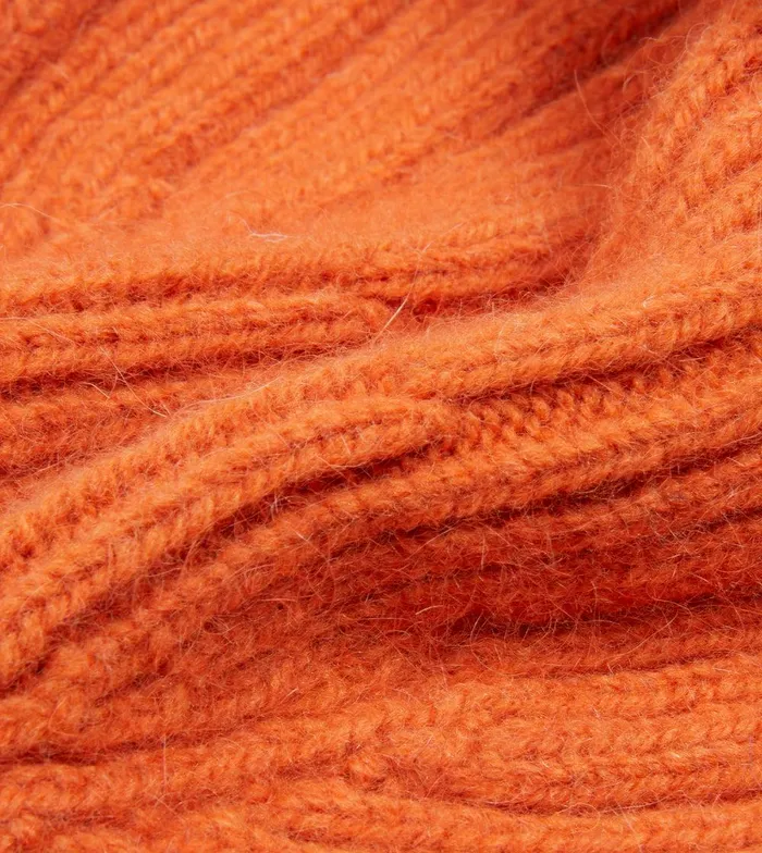 Drake039s Orange Angora Lambswool Ribbed Knit Cap 8211 Accessories