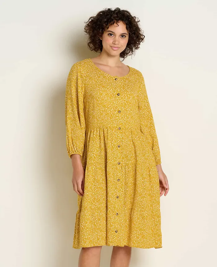 Dresses Women8217s ToadandCo Manzana Tiered Long Sleeve Dress Pike Ditsy Print Dresses Women8217s ToadandCo Manzana Tiered Long Sleeve Dress Pike Ditsy Print