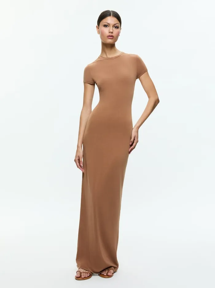 Dresses Women Alice Olivia Delora Two Way Cap Sleeve Maxi Dress Camel