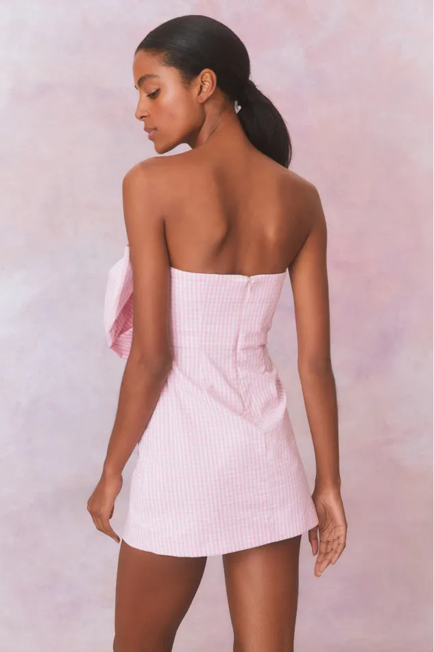 Dresses WomenKids LoveShackFancy Bellica Gingham Mini Dress Sunkissed Rose