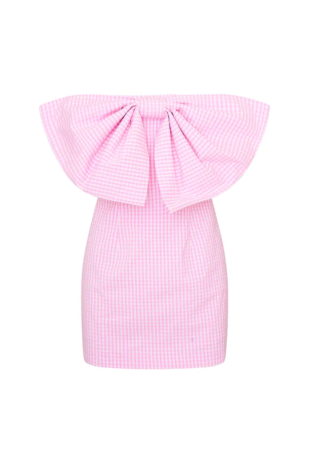 Dresses WomenKids LoveShackFancy Bellica Gingham Mini Dress Sunkissed Rose