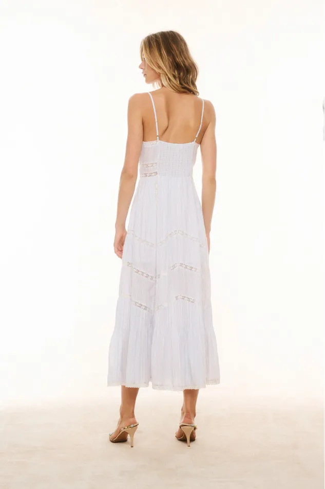 Dresses WomenKids LoveShackFancy Esilda Cotton Midi Dress Vintage Voyage