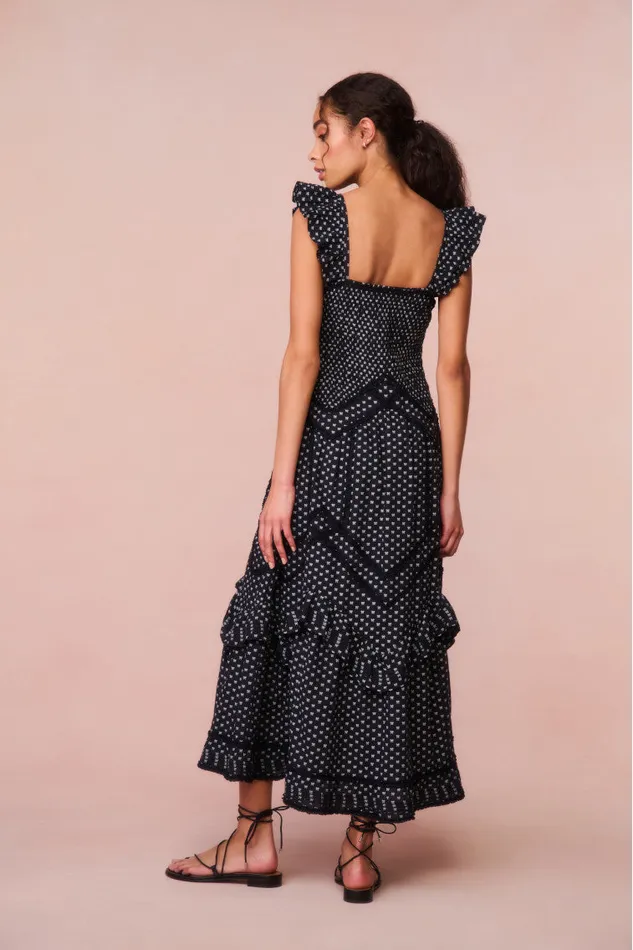 Dresses Women LoveShackFancy Brin Cotton Bow Dress Midnight Snowfall