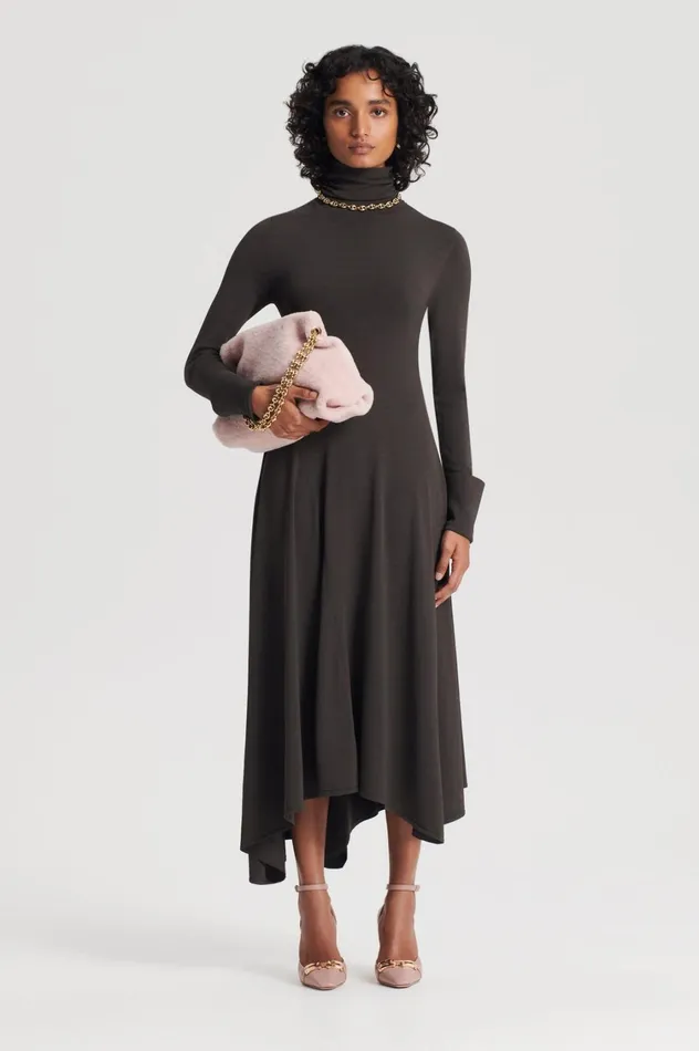 Dresses Women Scanlan Theodore DRAPE HEM DRESS Jungle