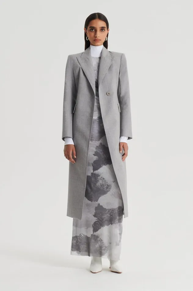 Dresses Women Scanlan Theodore MESH CLOUD PRINT DRESS Grey