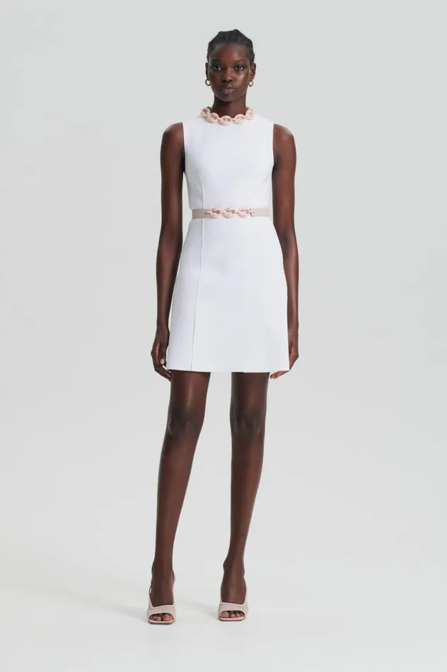 Dresses Women Scanlan Theodore SCUBA MINI DRESS White