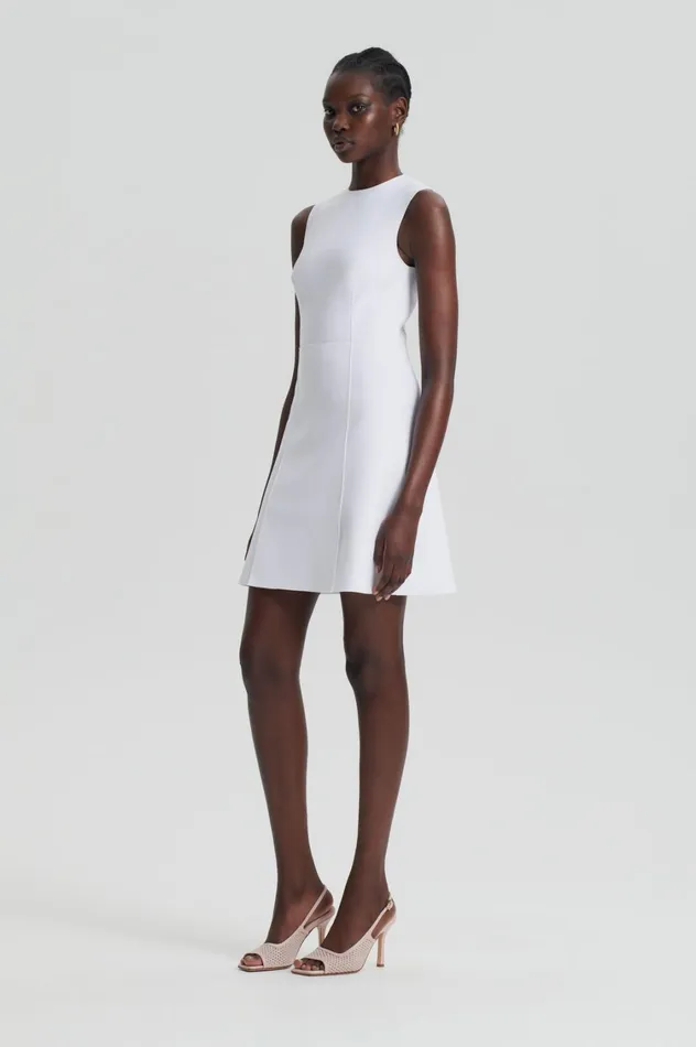 Dresses Women Scanlan Theodore SCUBA MINI DRESS White Dresses Women Scanlan Theodore SCUBA MINI DRESS White