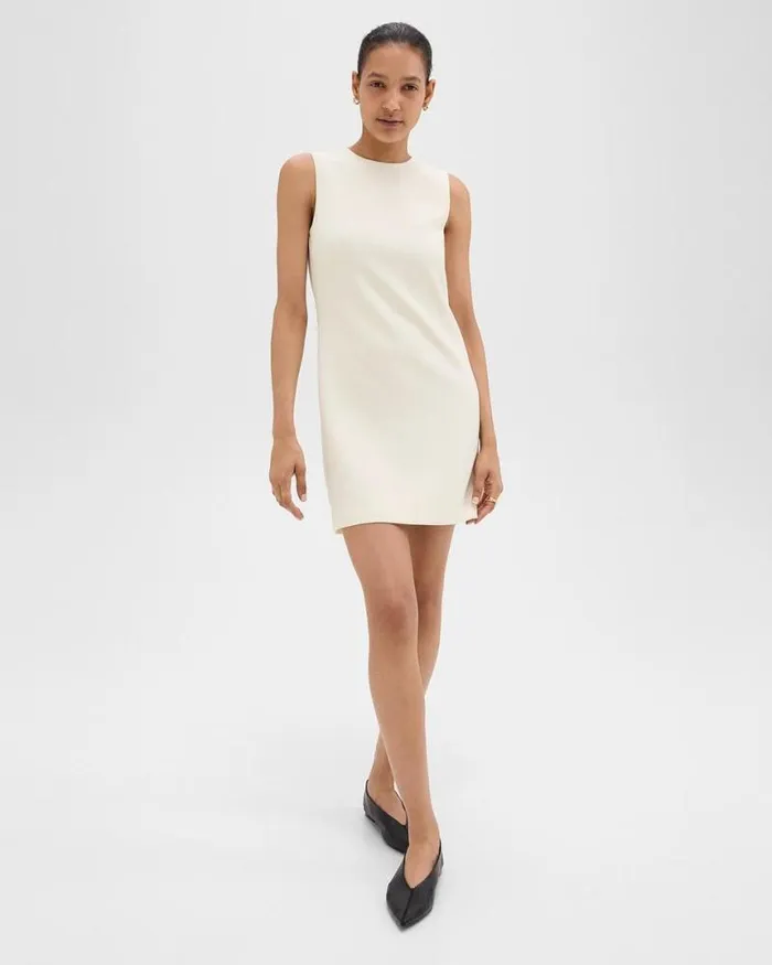 Dresses Women Theory Shift Dress In Admiral Crepe Rice