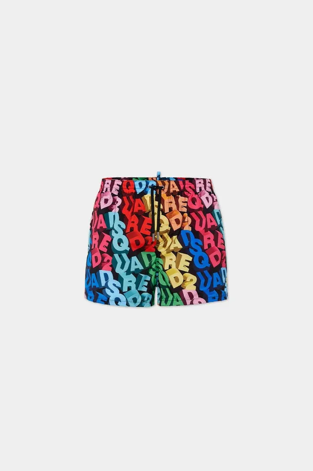 Dsquared2 Beachwear Allover Logo Midi Swim Boxer Fantasy 8211 Men