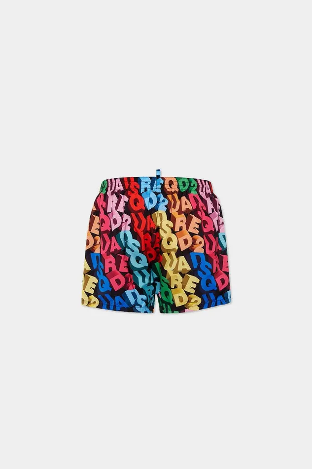 Dsquared2 Beachwear Allover Logo Midi Swim Boxer Fantasy 8211 Men