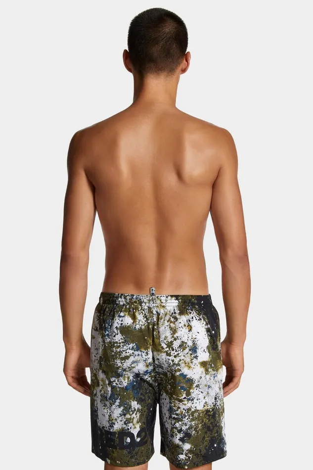 Dsquared2 Beachwear Canadian Camouflage Swim Boxer Military Green 8211 Men