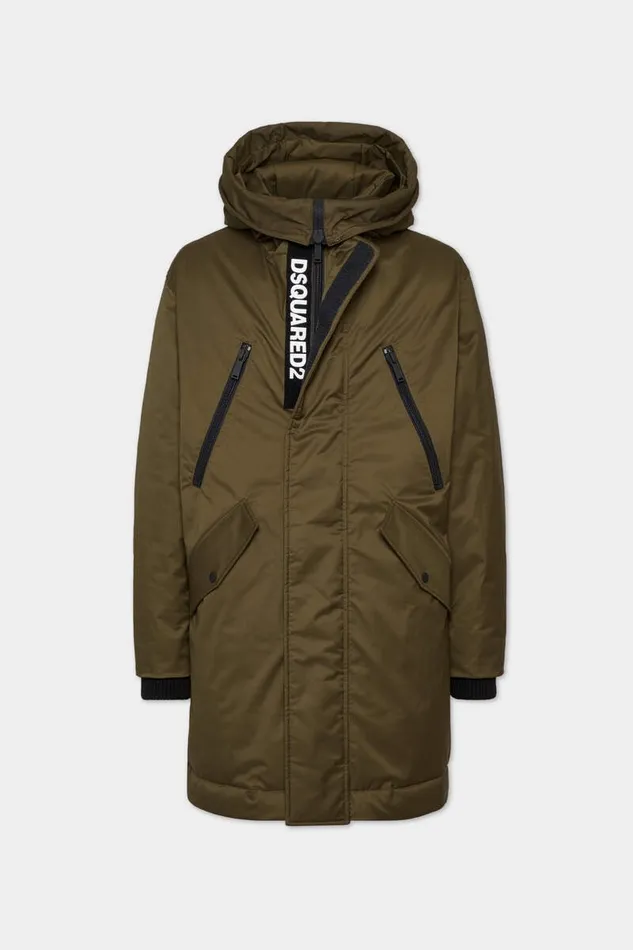 Dsquared2 Coats and Outerwear Techno Down Parka Kaban Beech Brown 8211 Men