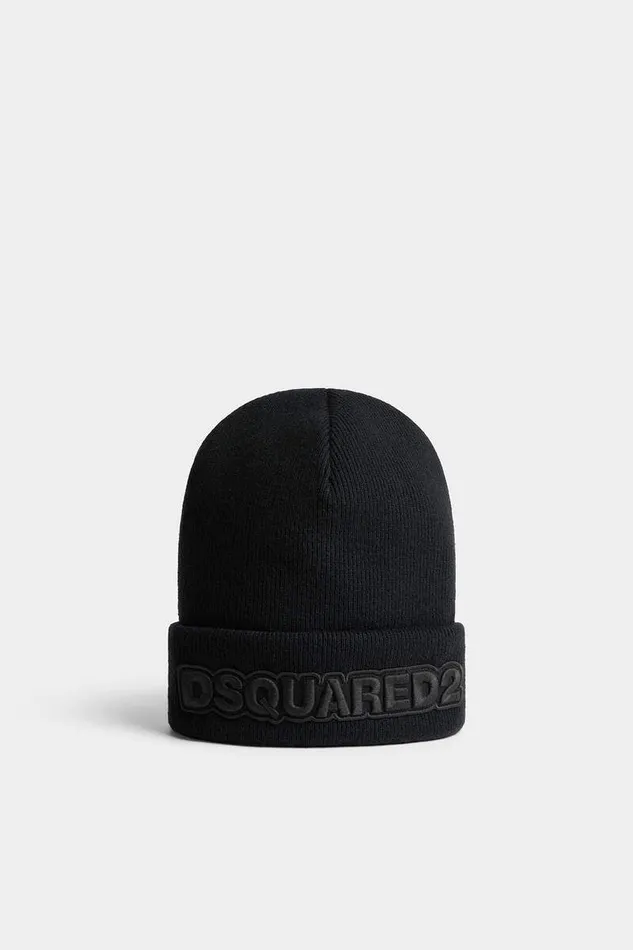 Dsquared2 Headwear Logo Knit Beanie Black 8211 Men