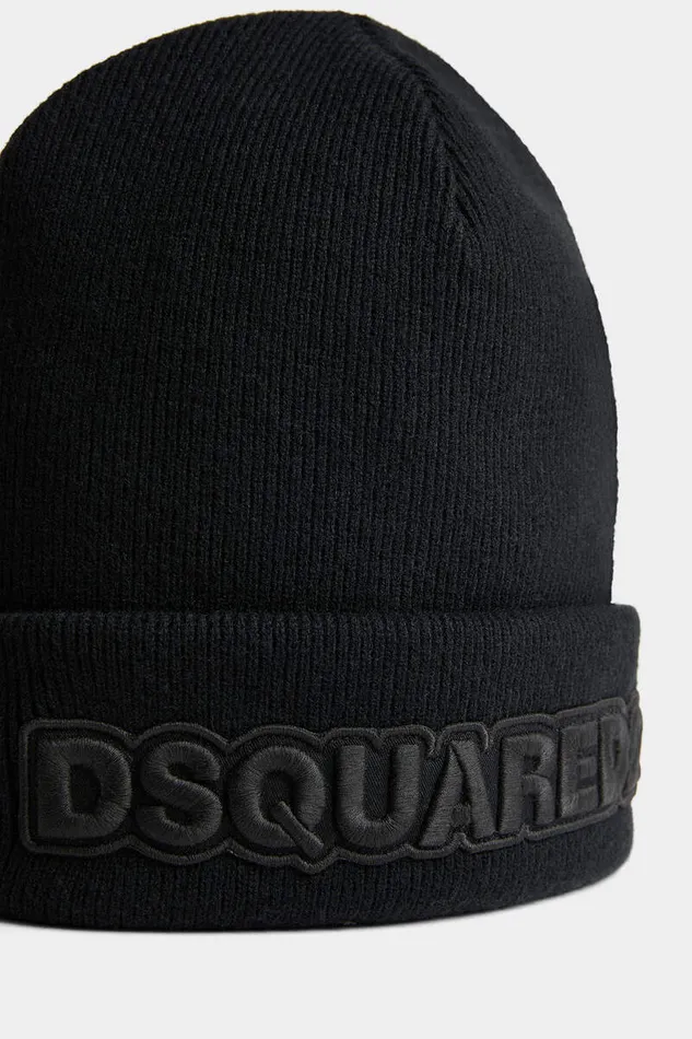 Dsquared2 Headwear Logo Knit Beanie Black 8211 Men