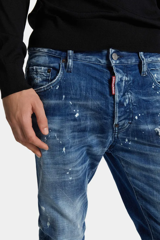 Dsquared2 Jeans Medium Filo Blu Wash Skater Jeans Navy 8211 Men