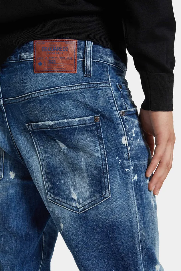 Dsquared2 Jeans Medium Filo Blu Wash Skater Jeans Navy 8211 Men