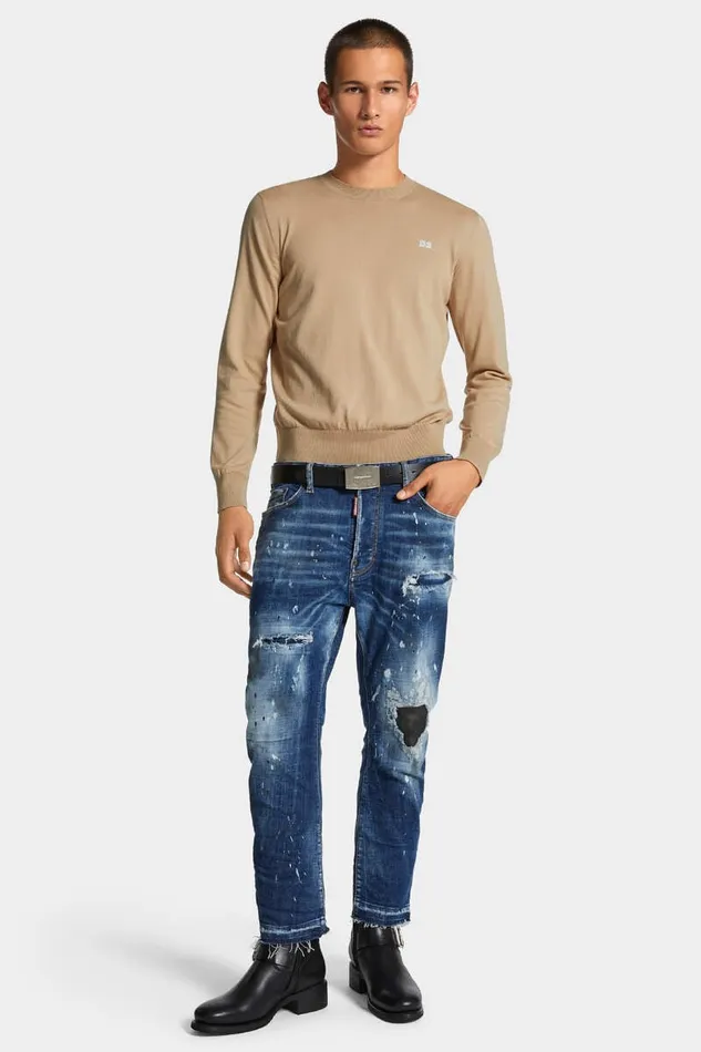 Dsquared2 Jeans Medium Ripped Wash Bro Jeans Navy 8211 Men