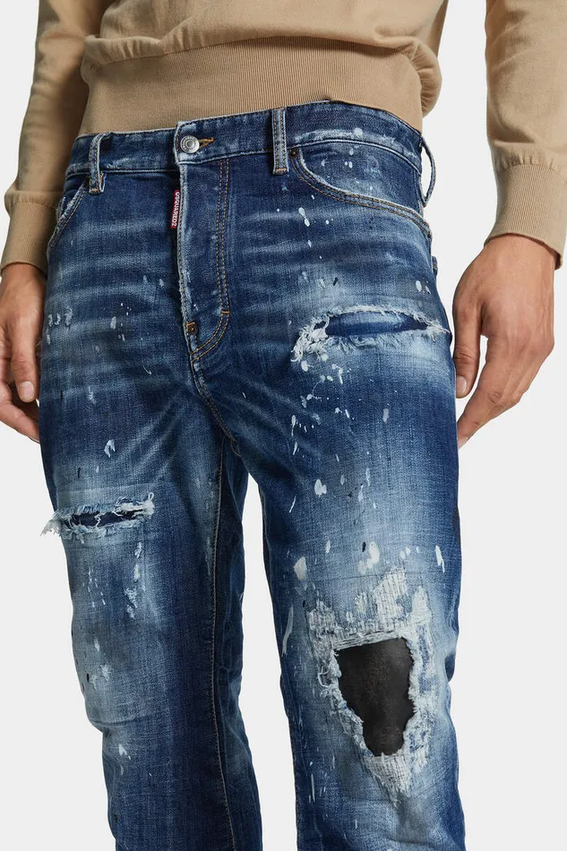 Dsquared2 Jeans Medium Ripped Wash Bro Jeans Navy 8211 Men