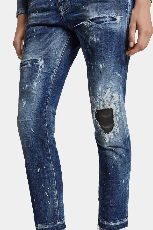 Dsquared2 Jeans Medium Ripped Wash Cool Girl Jeans Navy 8211 Women