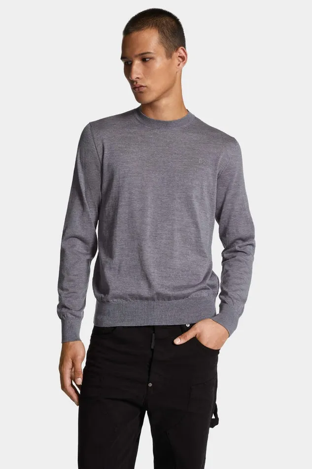 Dsquared2 Knitwear D2 Crewneck Pullover Grey 8211 Men
