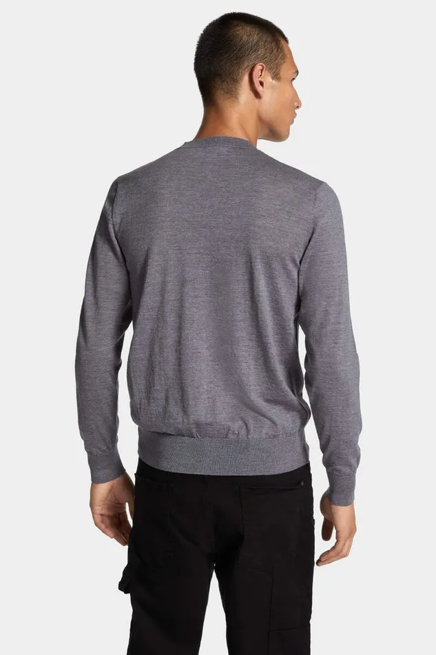 Dsquared2 Knitwear D2 Crewneck Pullover Grey 8211 Men