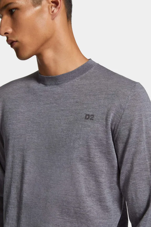 Dsquared2 Knitwear D2 Crewneck Pullover Grey 8211 Men