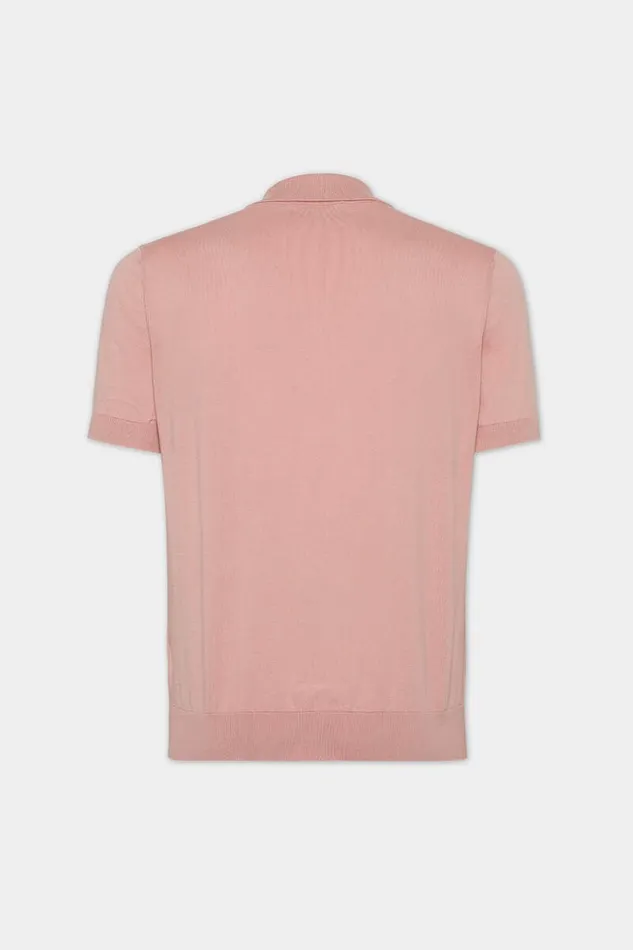 Dsquared2 Knitwear D2 Knit Polo Powder Rose 8211 Men