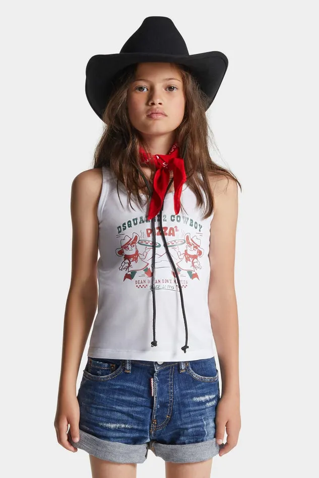 Dsquared2 Ready To Wear D2 Junior Cowboy Pizza Tank Top Dq100 8211 Kids