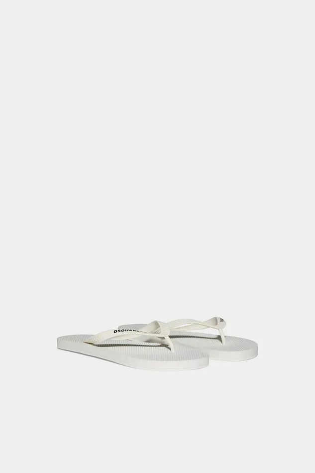 Dsquared2 Sandals and Slides Logo Flip Flops White 8211 Men