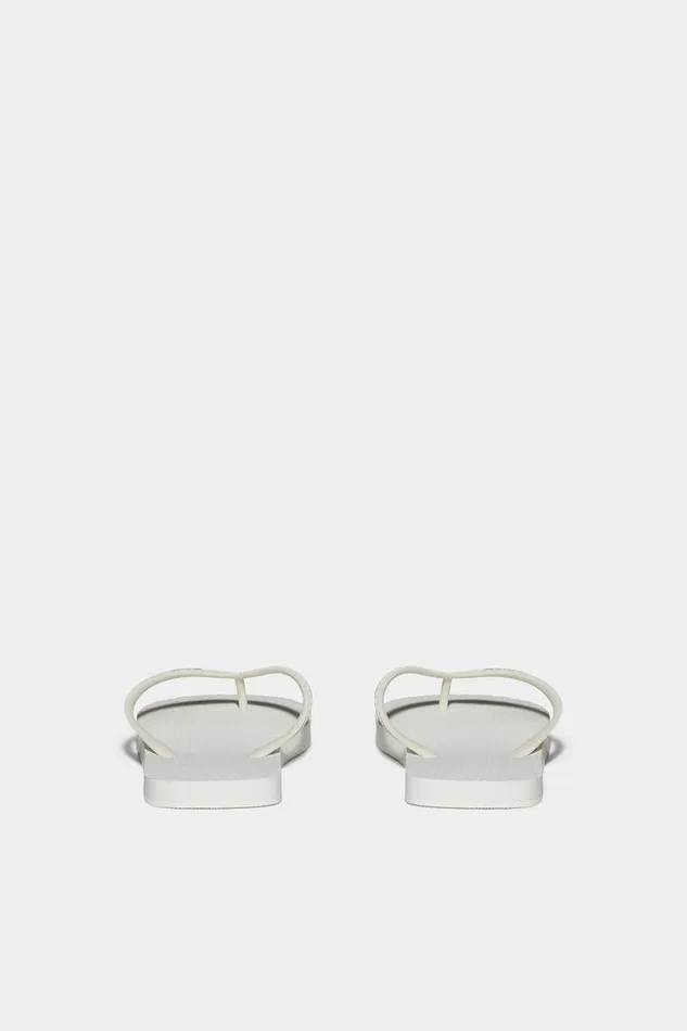 Dsquared2 Sandals and Slides Logo Flip Flops White 8211 Men