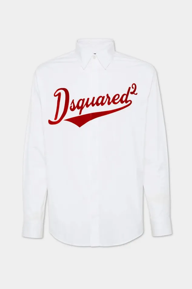Dsquared2 Shirts College Dropped Shoulder Shirt White 8211 Men