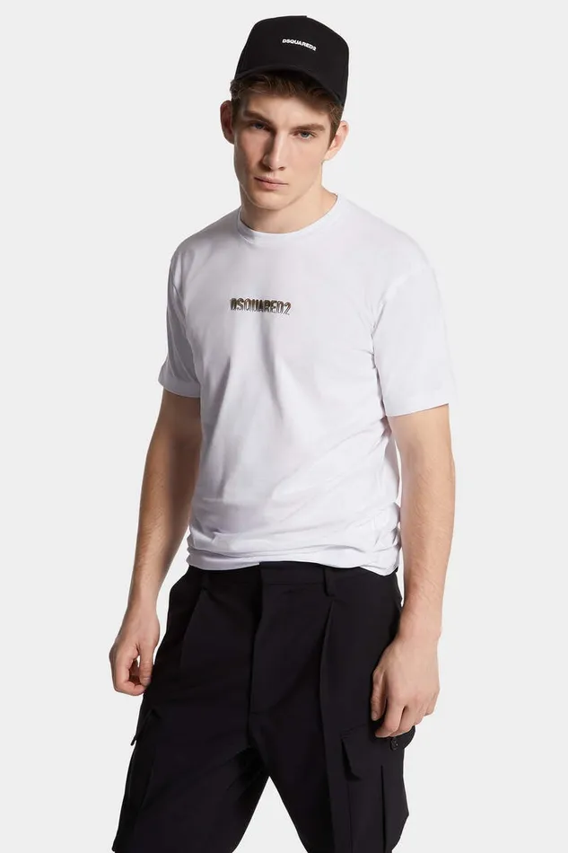 Dsquared2 TShirts and Polo Cool Fit Outline Logo TShirt White 8211 Men