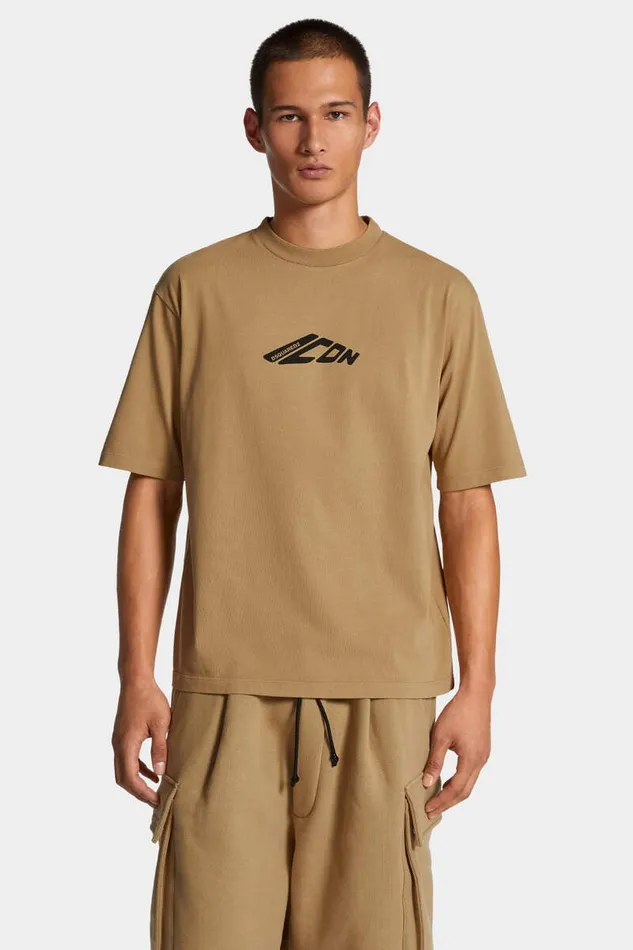 Dsquared2 TShirts and Polo Icon New Generation Loose Fit TShirt Khaki 8211 Men