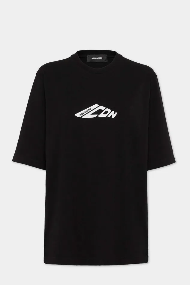 Dsquared2 Tops and TShirts Icon New Generation Loose Fit TShirt Black 8211 Women