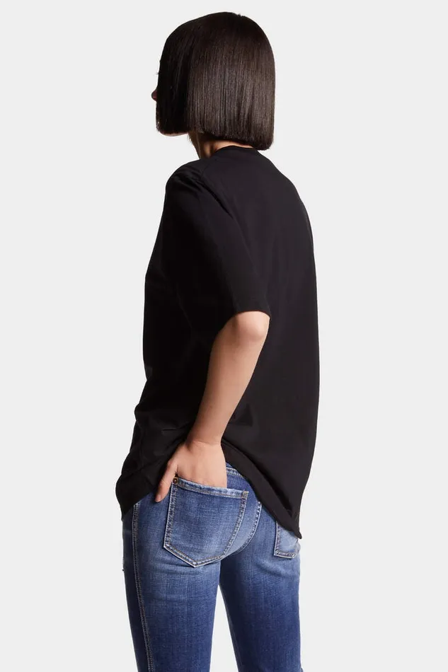 Dsquared2 Tops and TShirts Icon New Generation Loose Fit TShirt Black 8211 Women