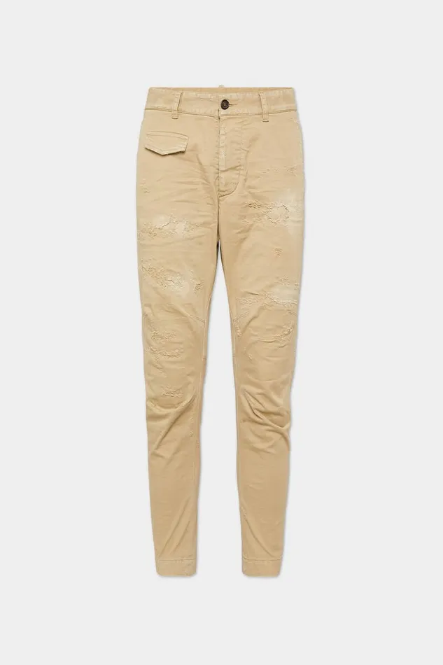 Dsquared2 Trousers Ripped Sexy Chinos Pant Stone 8211 Men