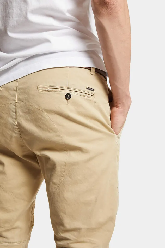 Dsquared2 Trousers Ripped Sexy Chinos Pant Stone 8211 Men