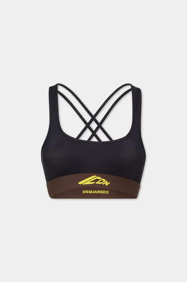 Dsquared2 Underwear Icon New Generation Cutout Sports Bra Black 8211 Women