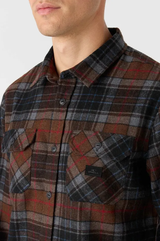 DUNE FLANNEL STANDARD FIT LONG SLEEVE SHIRT Carafe Men O039NEILL Clothing
