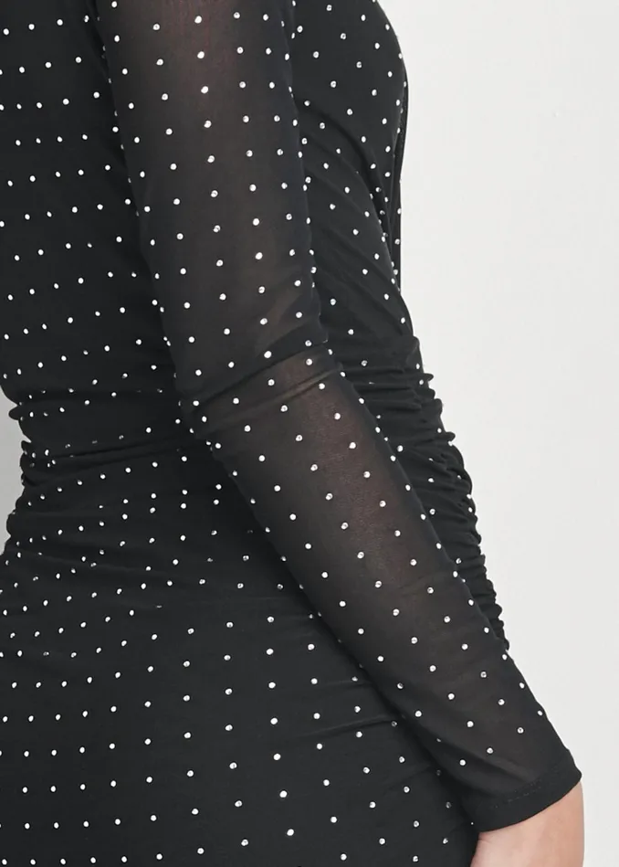 Embellished Highlow Dress Black Women VENUS Midi Dresses