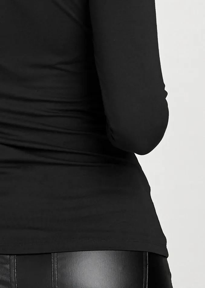 EMBELLISHED NECKLINE TOP Black Women VENUS Night Out Tops