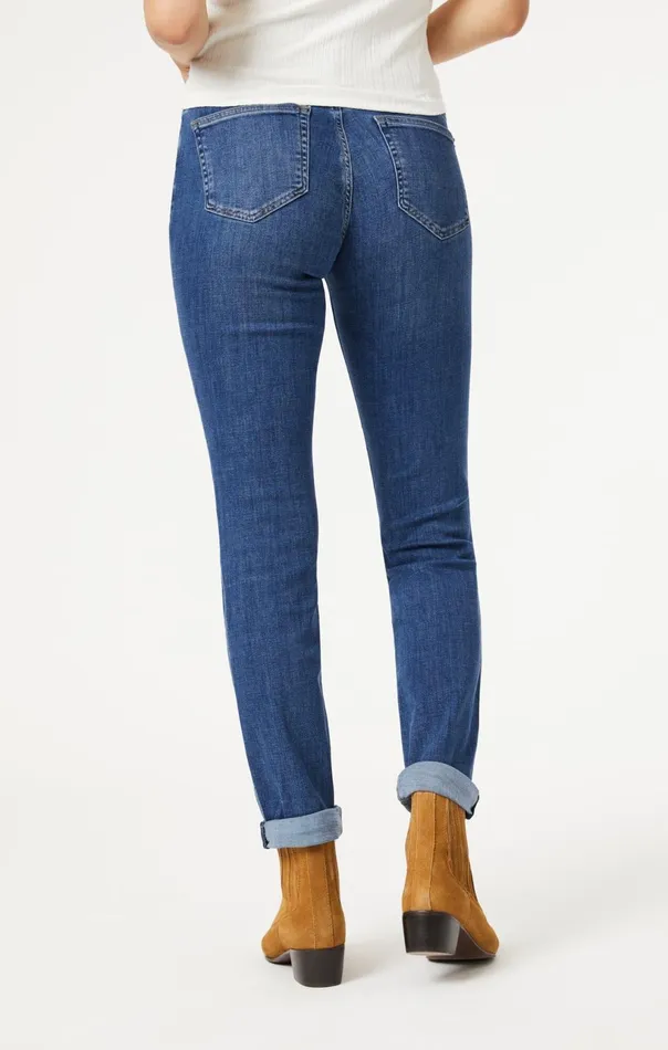 Emma Slim Boyfriend In Dark Brushed Feather Blue Women Mavi Jeans Denim Emma Slim Boyfriend In Dark Brushed Feather Blue Women Mavi Jeans Denim