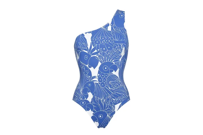 ERES Manolo OneShoulder OnePiece Imprime Perroquet Maracas Women OnePiece Swimsuits