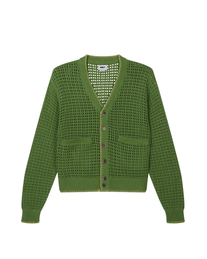ETHAN CARDIGAN Matcha Multi Men SWEATERS OBEY Clothing