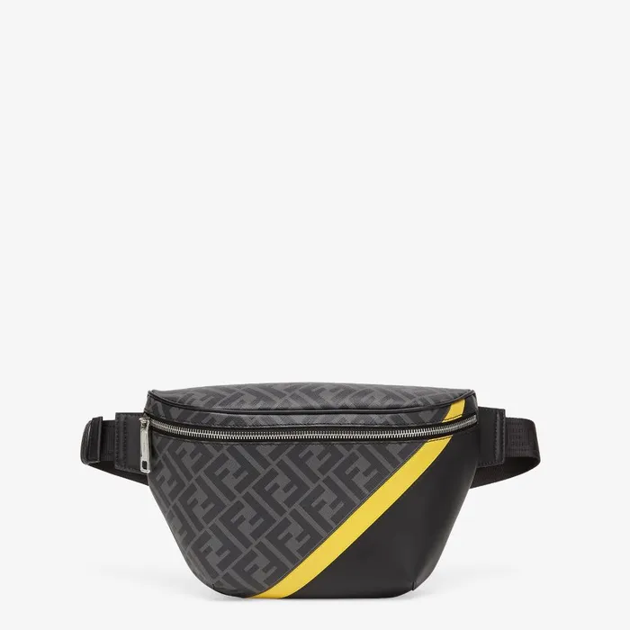 Fendi Belt Bags Fendi Diagonal Belt Bag Gray Fabric Belt Bag 8211 Men