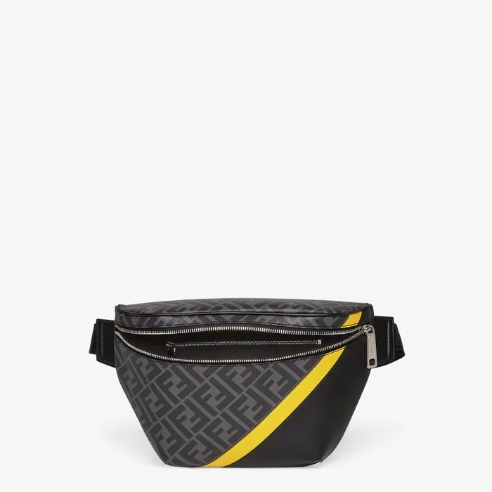 Fendi Belt Bags Fendi Diagonal Belt Bag Gray Fabric Belt Bag 8211 Men