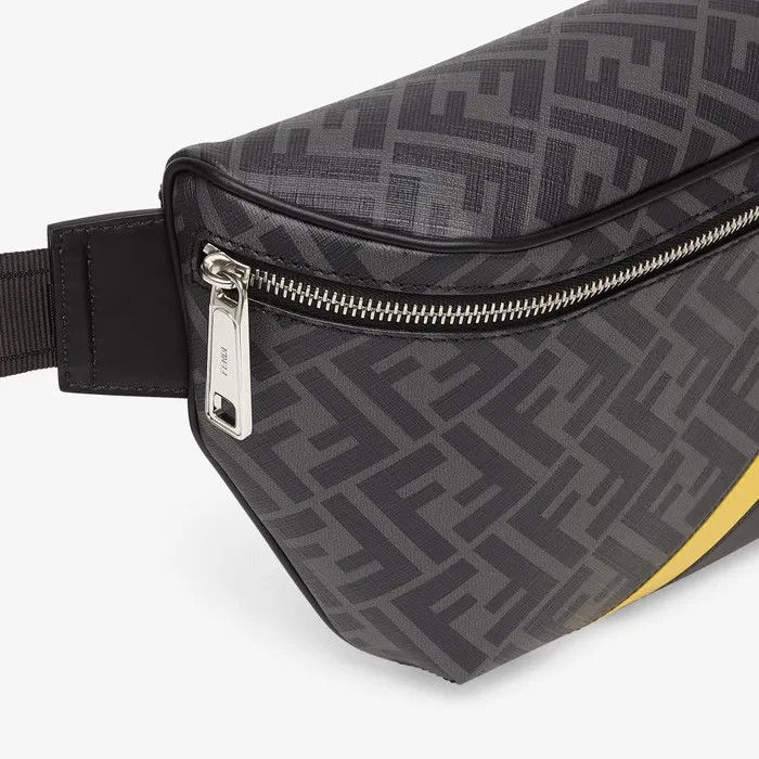 Fendi Belt Bags Fendi Diagonal Belt Bag Gray Fabric Belt Bag 8211 Men