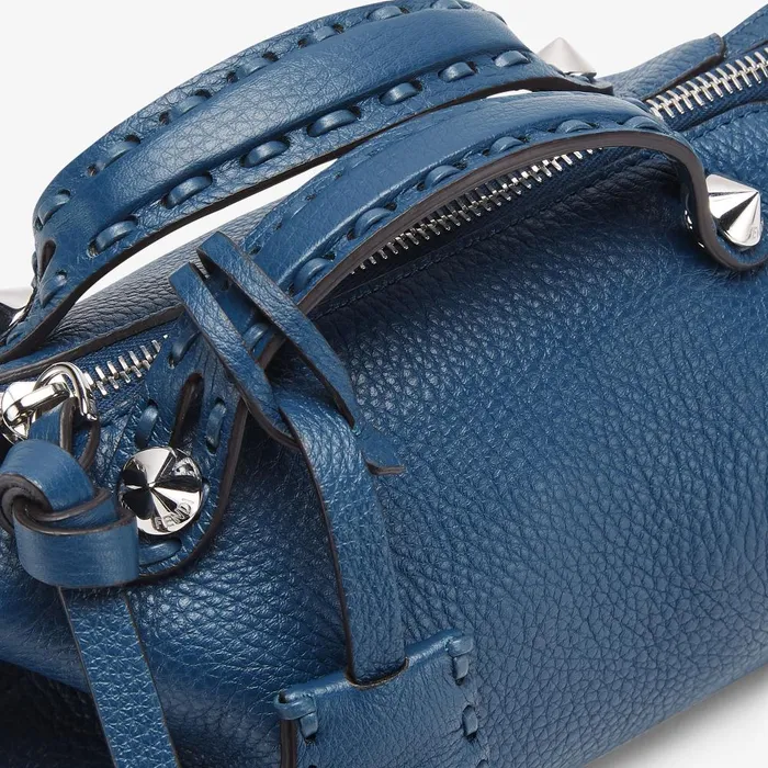 Fendi Boston Bags By The Way Selleria Mini Blue Selleria Minibag With 156 Handsewn Topstitches 8211 Women