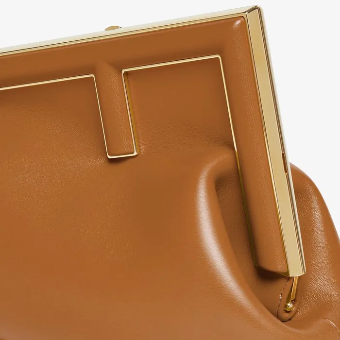 Fendi Clutches and Pouches Fendi First Midi Brown Leather Bag 8211 Women
